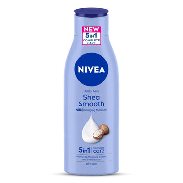 NIVEA Shea Smooth 200ml Body Lotion | 48 H Moisturization | With Deep Moisture Serum & Shea Butter | Non Greasy & Healthy Looking Skin |For Dry Skin